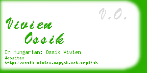 vivien ossik business card